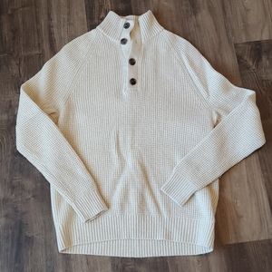 Cream Waffle Knit Sweater
